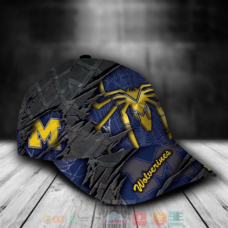 Personalized_Michigan_Wolverines_Spiderman_NCAA_Custom_name_Cap_1