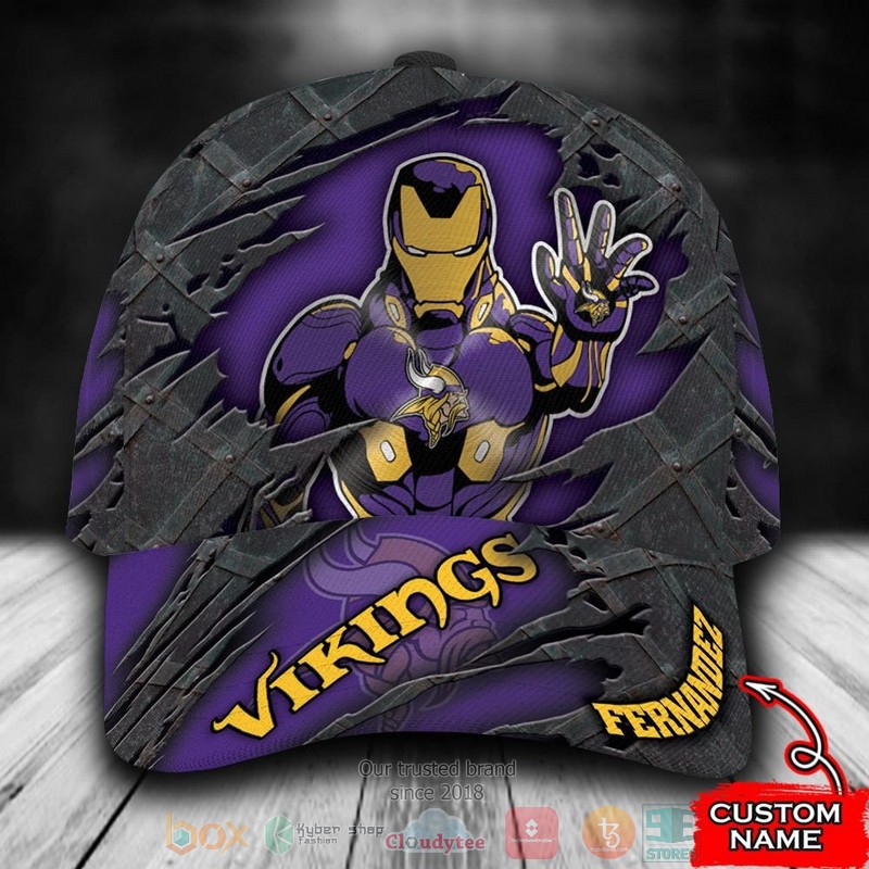 Personalized_Minnesota_Vikings_Iron_Man_NFL_Custom_name_Cap