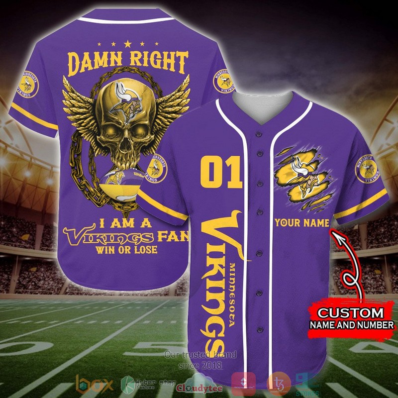 Personalized_Minnesota_Vikings_NFL_Wings_Skull_Baseball_Jersey_Shirt