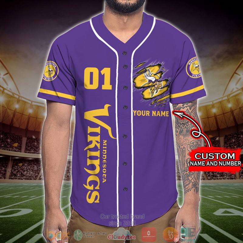 Personalized_Minnesota_Vikings_NFL_Wings_Skull_Baseball_Jersey_Shirt_1