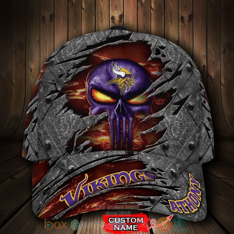 Personalized_Minnesota_Vikings_Skull_NFL_Custom_Cap