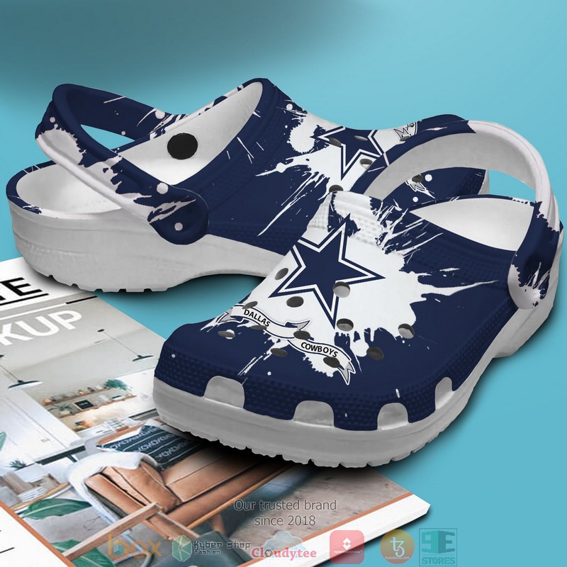 Personalized_NFL_Dallas_Cowboys_Navy_Star_Crocs_Band_Shoes_1