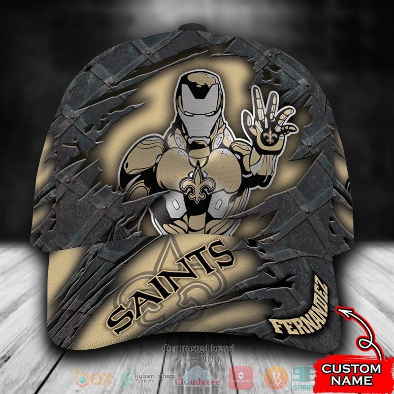 Personalized_New_Orleans_Saints_Iron_Man_NFL_Custom_name_Cap
