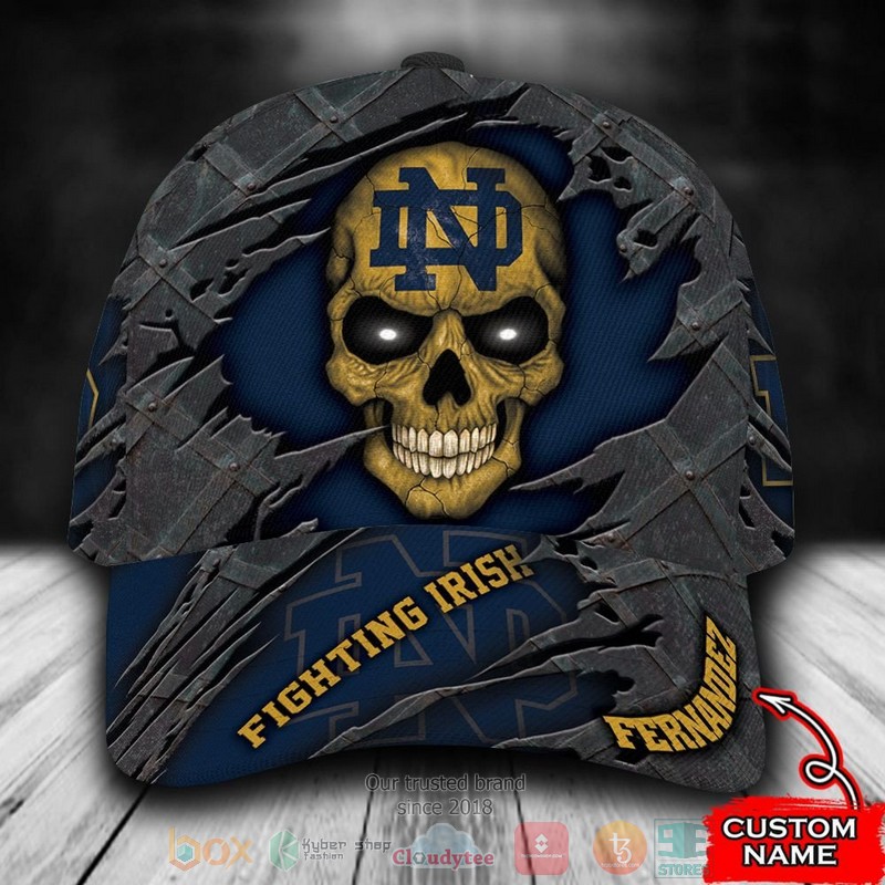 Personalized_Notre_Dame_Fighting_Irish_Skull_NCAA_Custom_name_Cap