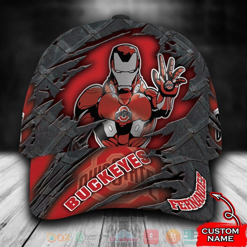 Personalized_Ohio_State_Buckeyes_Iron_Man_NCAA_Custom_name_Cap