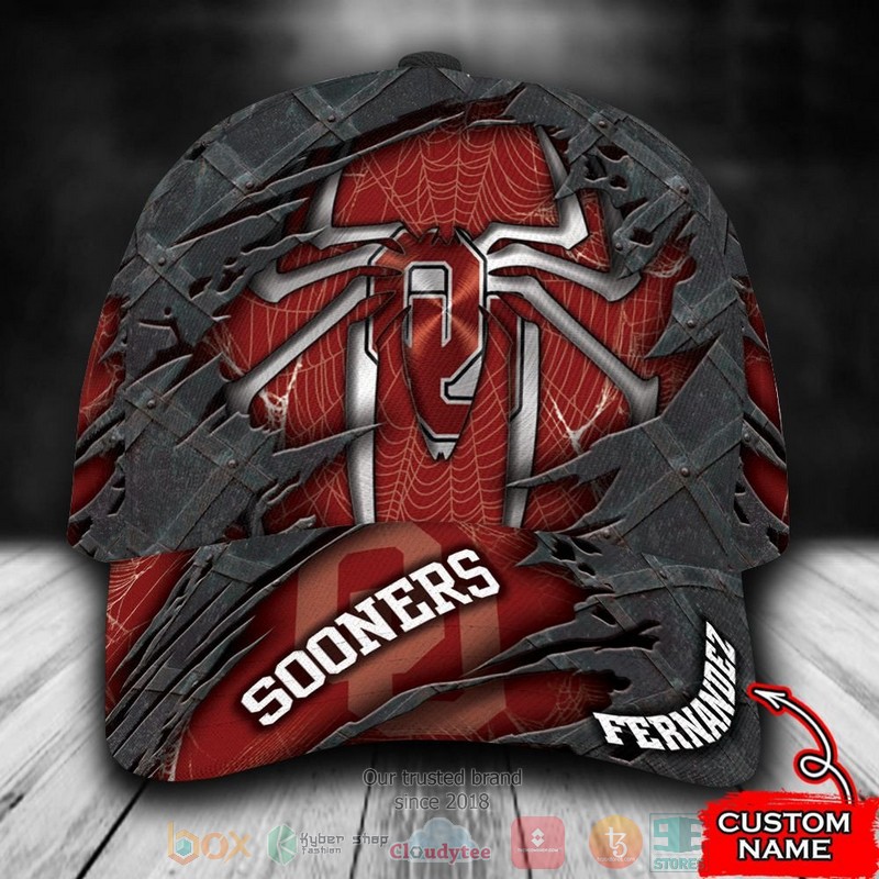 Personalized_Oklahoma_Sooners_Spiderman_NCAA_Custom_name_Cap