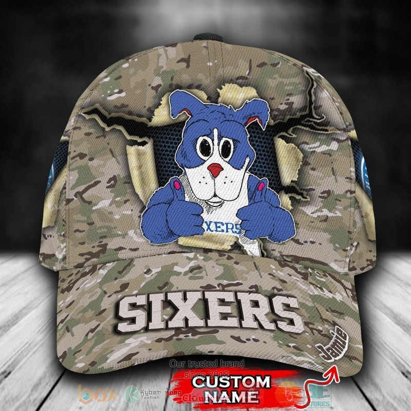 Personalized_Philadelphia_76ers_Camo_Mascot_NBA_Custom_Cap
