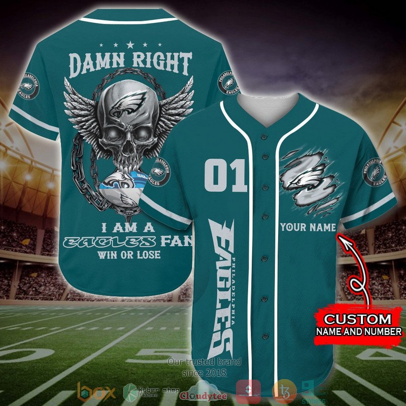 Personalized_Philadelphia_Eagles_NFL_Wings_Skull_Baseball_Jersey_Shirt