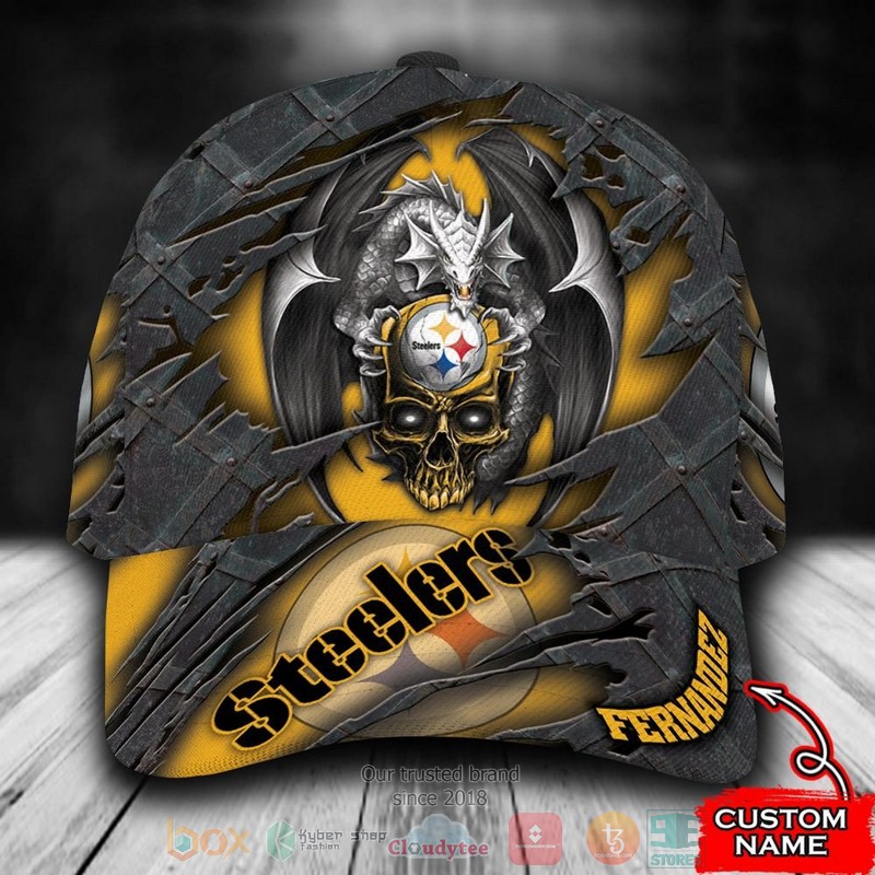 Personalized_Pittsburgh_Steelers_Dragon_NFL_Custom_name_Cap