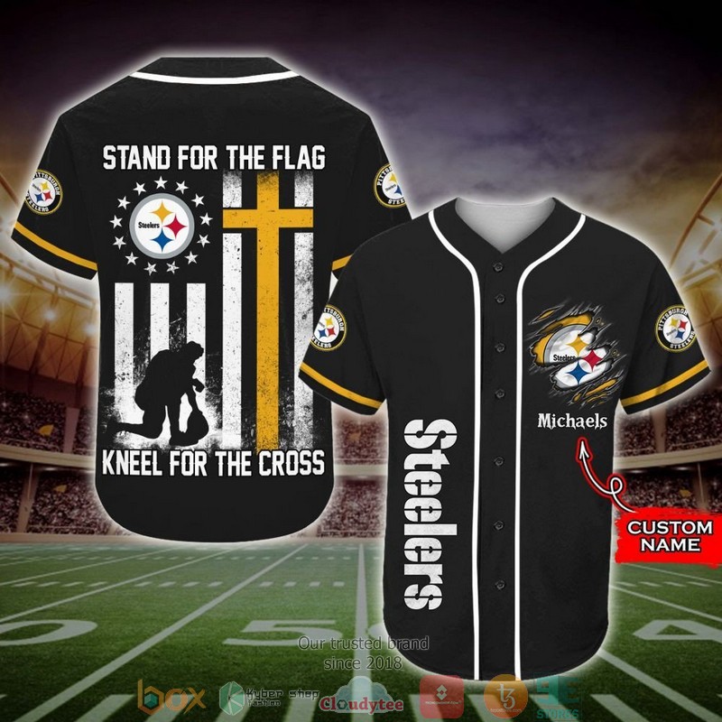 Personalized_Pittsburgh_Steelers_NFL_Kneel_for_the_cross_Baseball_Jersey_Shirt