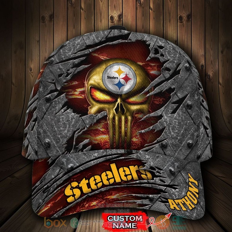 Personalized_Pittsburgh_Steelers_Skull_NFL_Custom_Cap