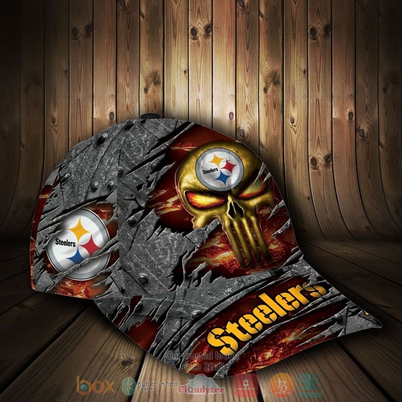 Personalized_Pittsburgh_Steelers_Skull_NFL_Custom_Cap_1