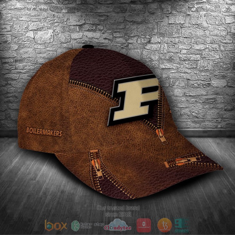 Personalized_Purdue_Boilermakers_NCAA_Zipper_brown_Custom_Cap_1