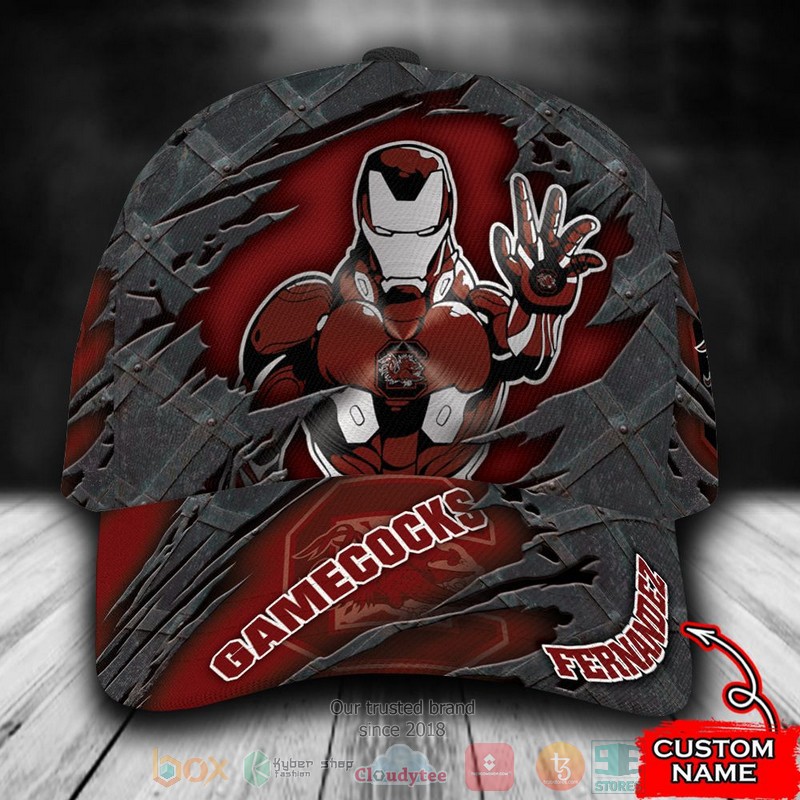 Personalized_South_Carolina_Gamecocks_Iron_Man_NCAA_Custom_name_Cap