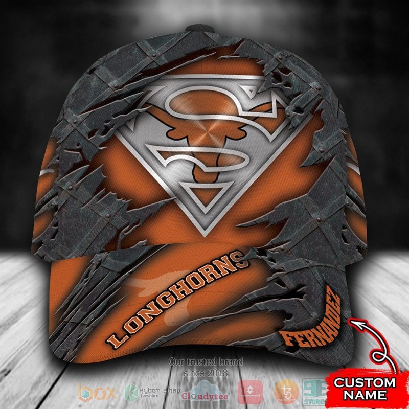 Personalized_Texas_Longhorns_Superman_NCAA_Custom_name_Cap