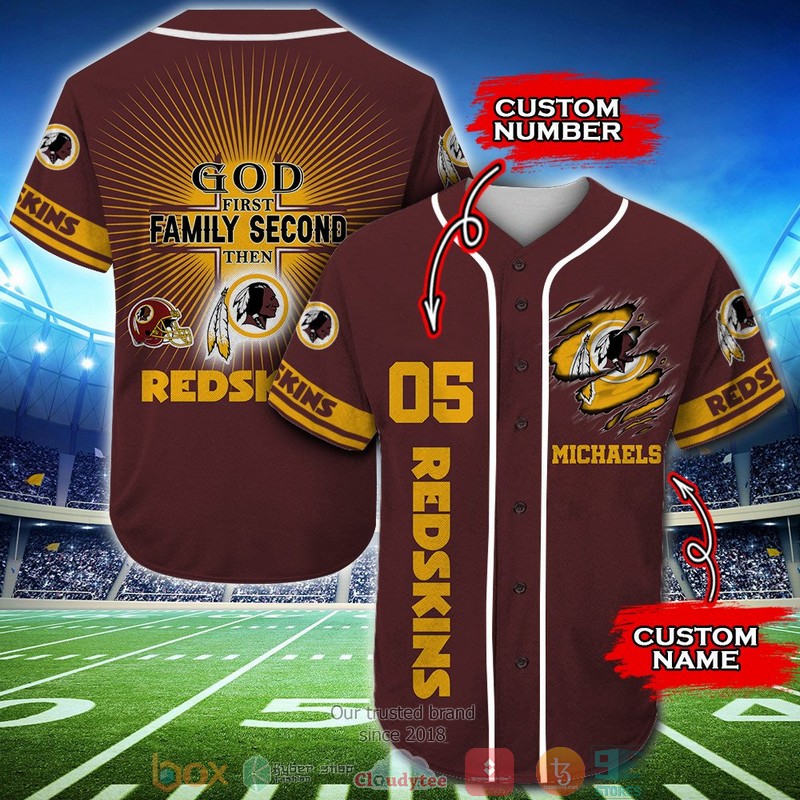 Personalized_Washington_Redskins_NFL_God_First_Family_Second_then_Baseball_Jersey_Shirt