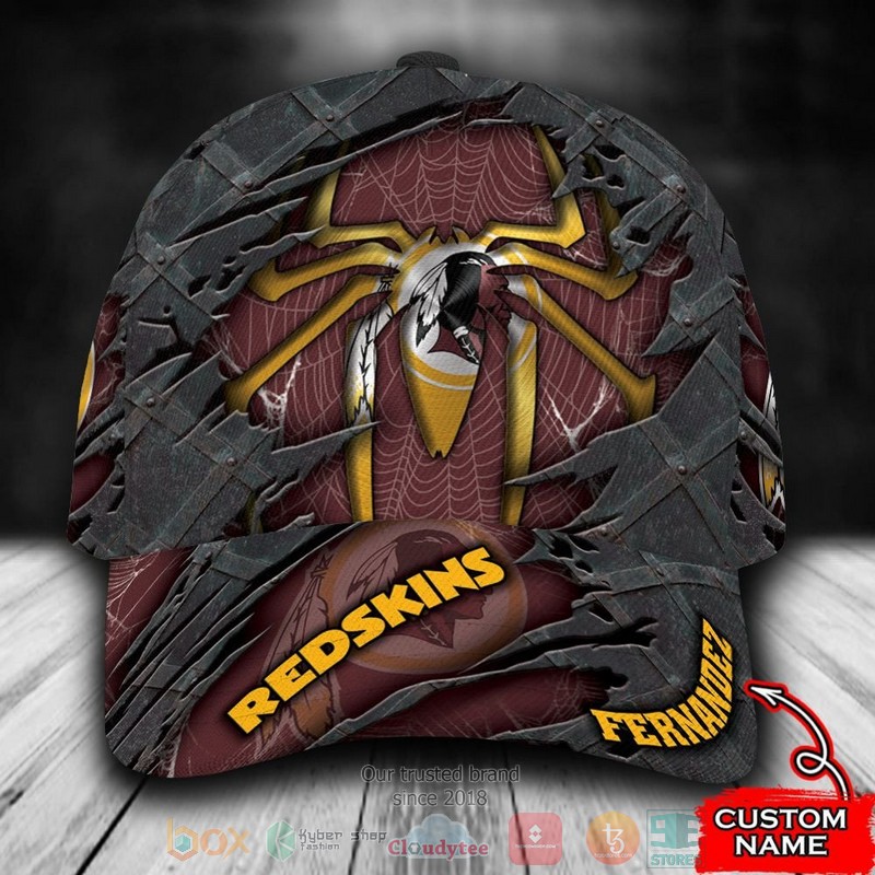Personalized_Washington_Redskins_Spider_Man_NFL_Custom_name_Cap