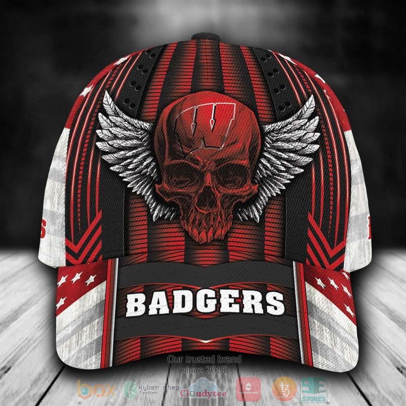Personalized_Wisconsin_Badgers_Skull_NCAA_Custom_name_Cap