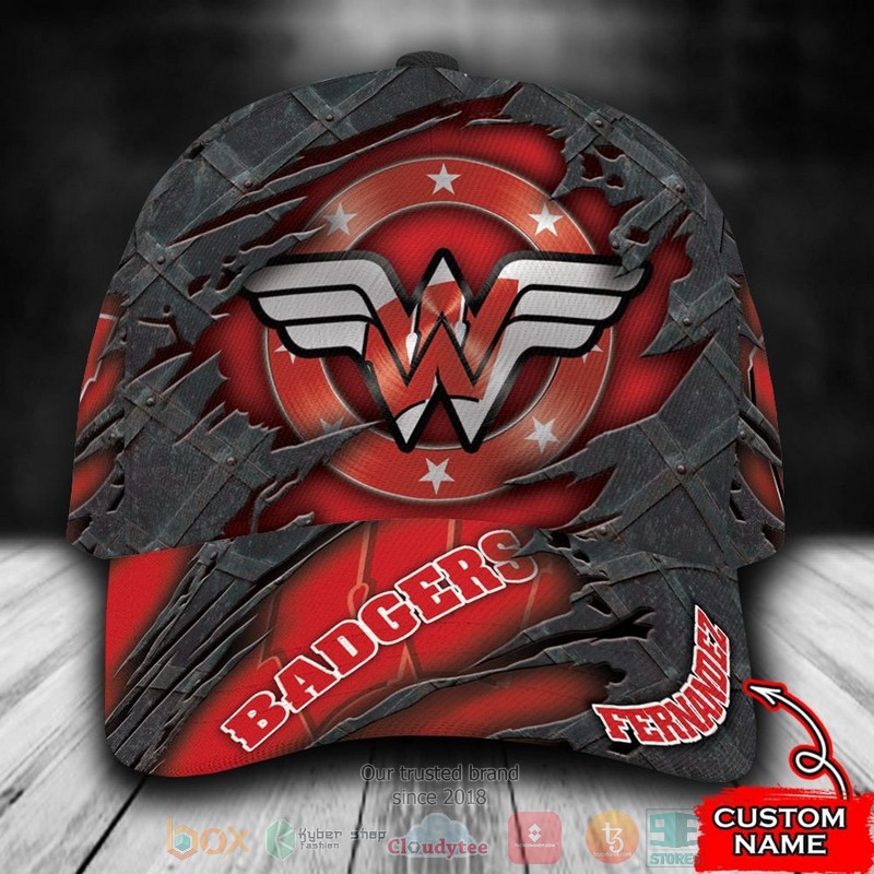 Personalized_Wisconsin_Badgers_Wonder_Wonman_NCAA_Custom_name_Cap