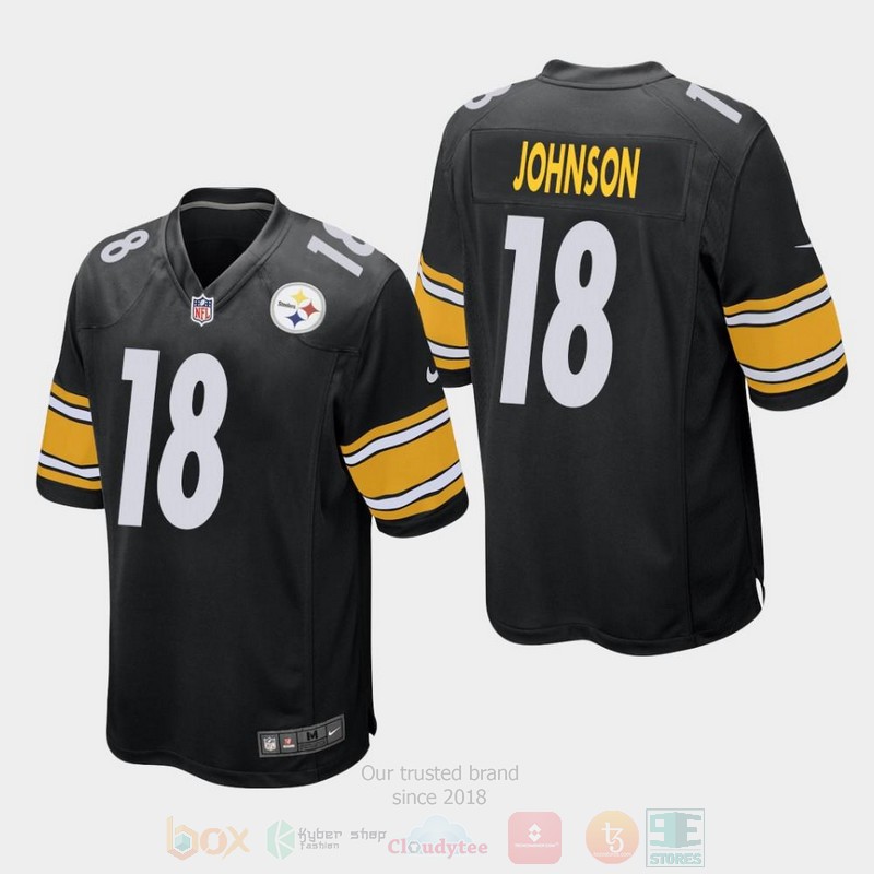 Pittsburgh_Steelers_18_Diontae_Johnson_2019_Draft_Black_Football_Jersey