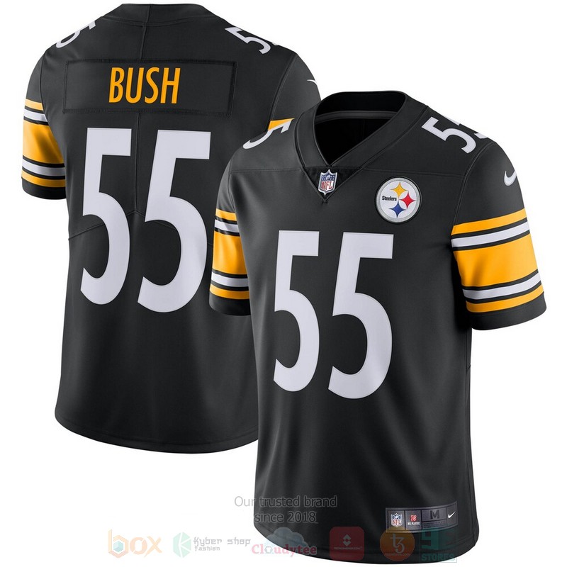 Pittsburgh_Steelers_Devin_Bush_Black_Vapor_Football_Jersey
