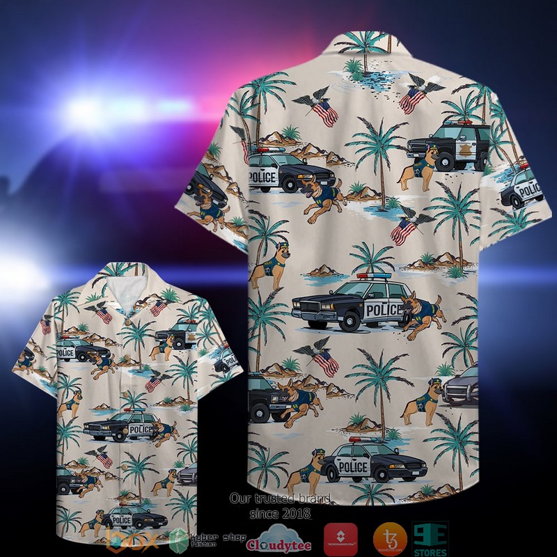 Police_With_Police_Car_And_Police_Dog_Hawaiian_shirt