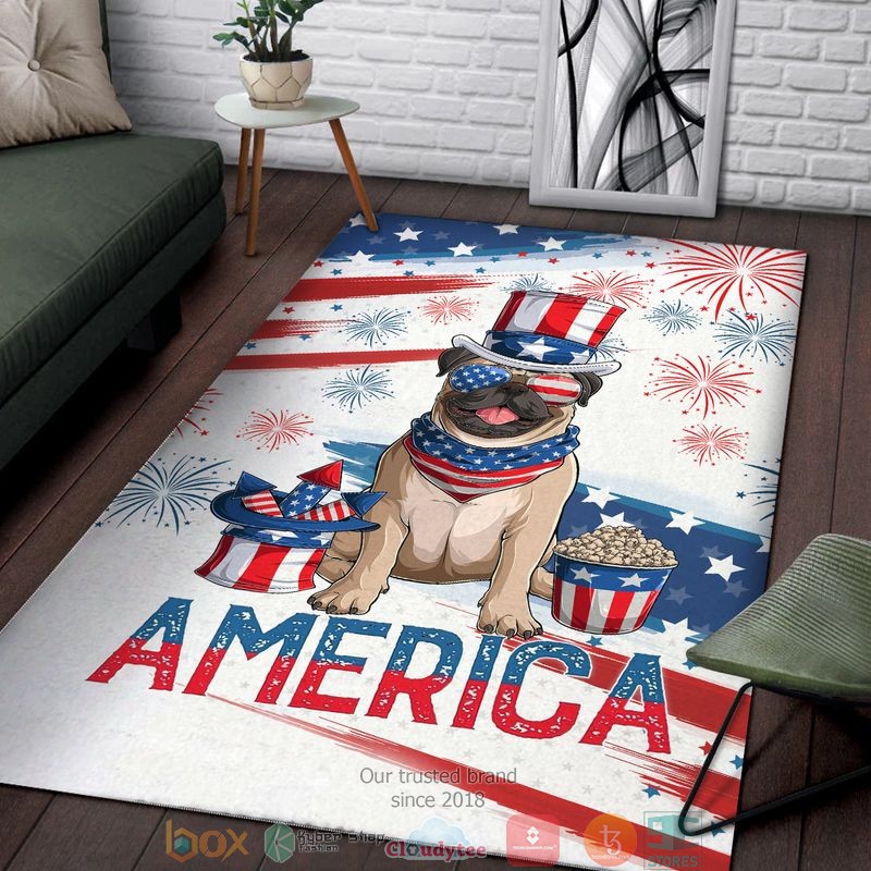 Pug_Dog_America_America_Indepence_day_Rug_1