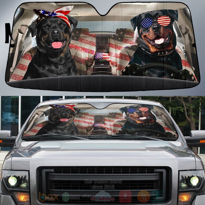 Rottweiler_American_Flag_Independence_Day_Car_Sun_Shade
