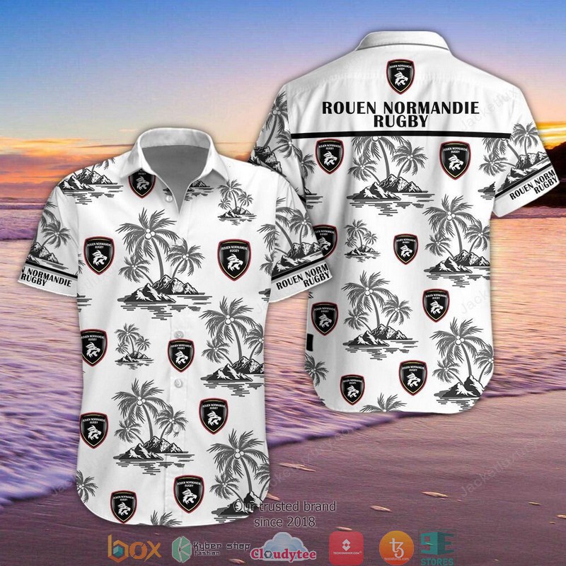 Rouen_Normandie_Rugby_Hawaiian_Shirt_Beach_Short