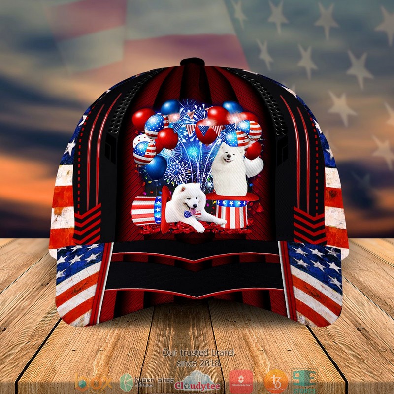Samoyed_Patriot_Us_Flag_Balloon_Cap