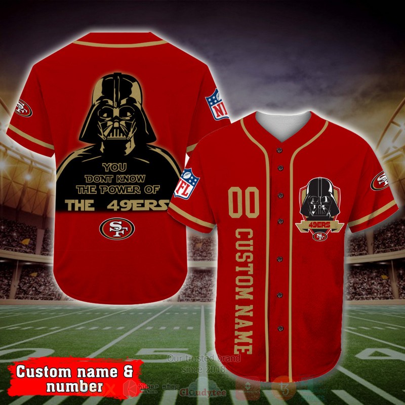 San_Francisco_49ers_Darth_Vader_NFL_Personalized_Baseball_Jersey