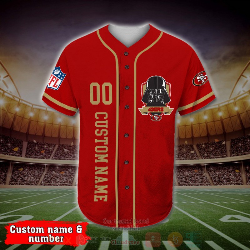 San_Francisco_49ers_Darth_Vader_NFL_Personalized_Baseball_Jersey_1