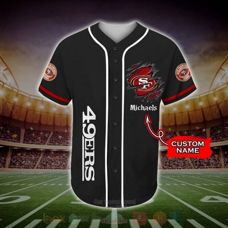San_Francisco_49ers_NFL_Custom_Name_Baseball_Jersey_1