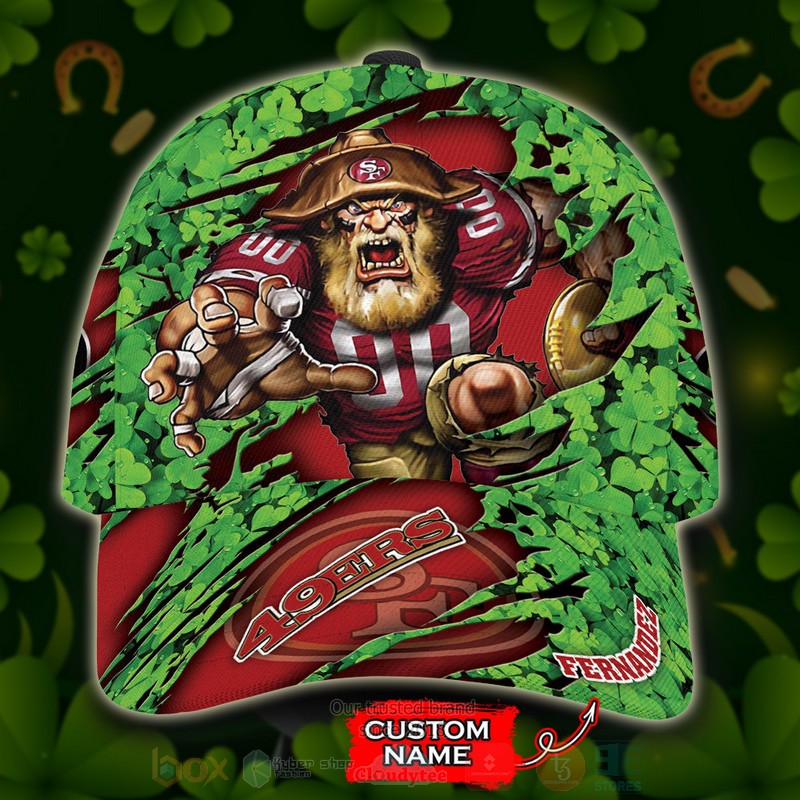 San_Francisco_49ers_St_Patrick_Day_NFL_Mascot_Custom_Name_Cap