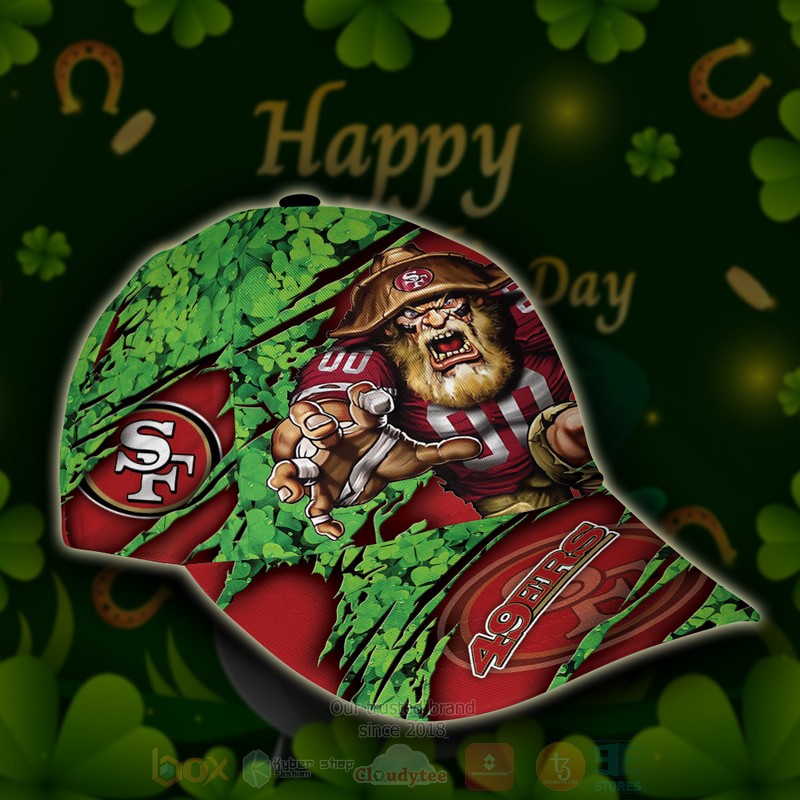 San_Francisco_49ers_St_Patrick_Day_NFL_Mascot_Custom_Name_Cap_1