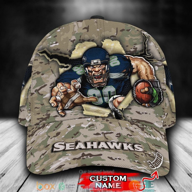 Seattle_Seahawks_CAMO_Mascot_NFL_Custom_Name_Cap