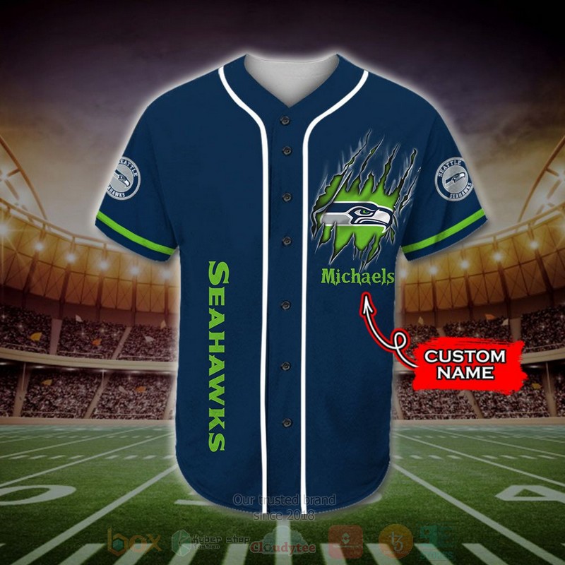 Seattle_Seahawks_Mascot_NFL_Custom_Name_Baseball_Jersey_1