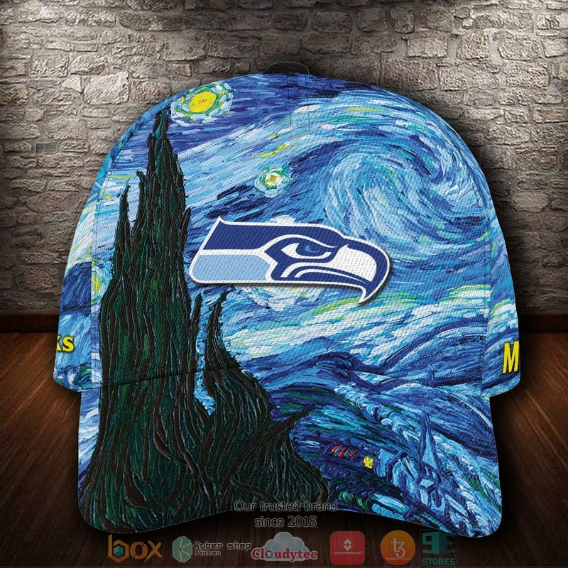 Seattle_Seahawks_Van_Gogh_NFL_Custom_Name_Cap