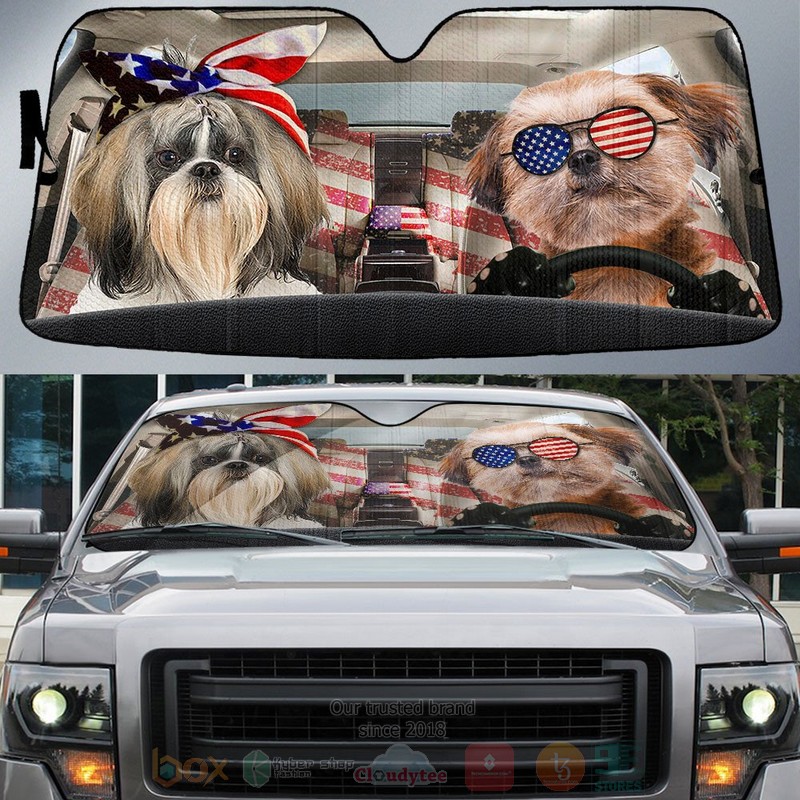 Shih_Tzu_American_Flag_Independence_Day_Car_Sun_Shade