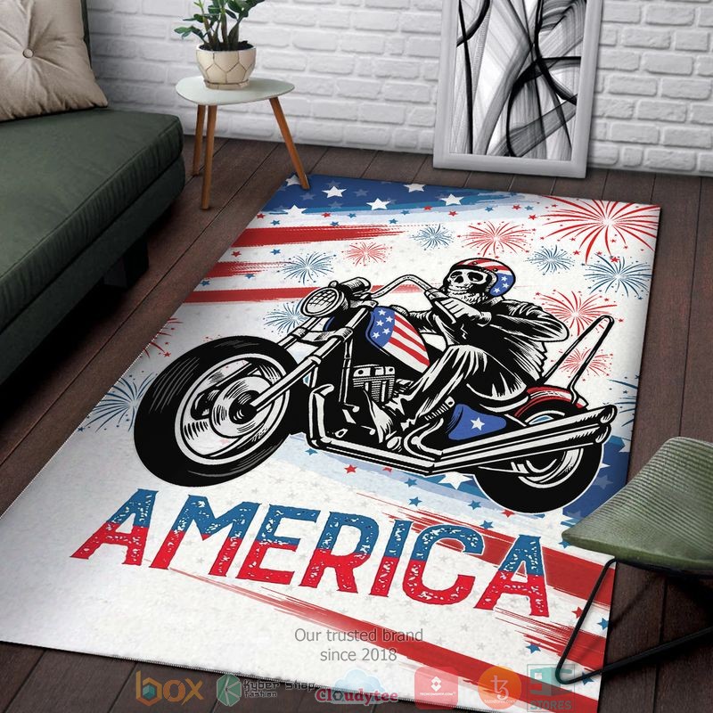 Skeleton_ride_motorbike_America_America_Indepence_day_Rug_1