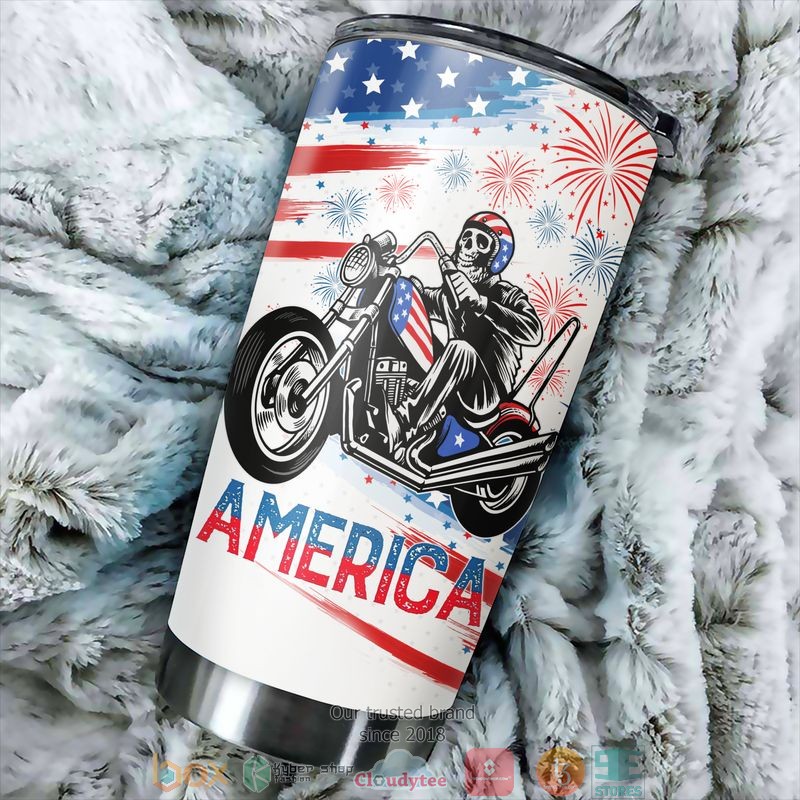 Skeleton_ride_motorbike_America_Indepence_day_Tumbler