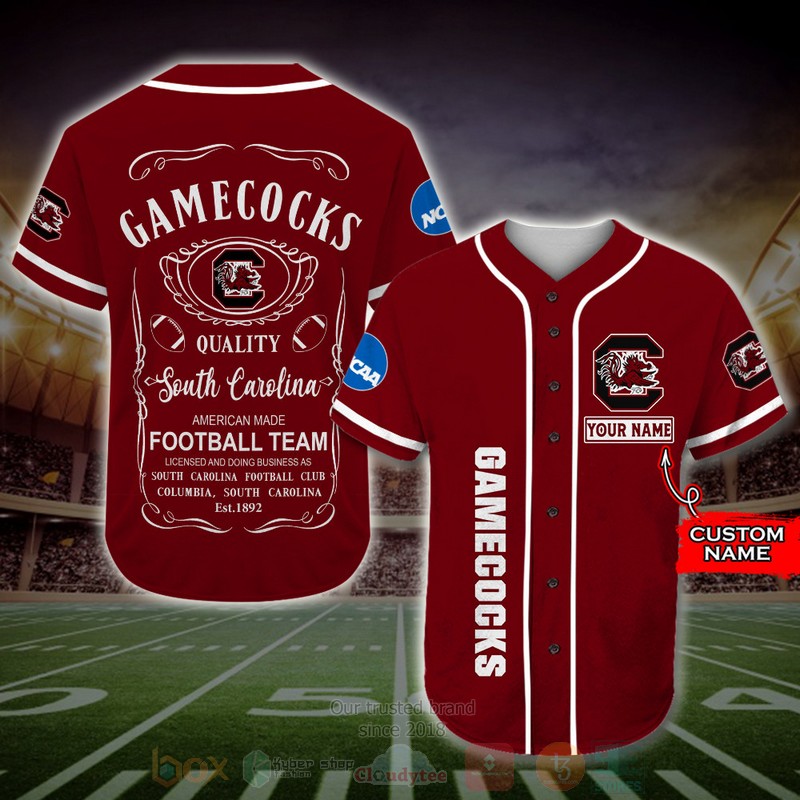 South_Carolina_Gamecocks_Jack_Daniel_NCAA_Custom_Name_Baseball_Jersey