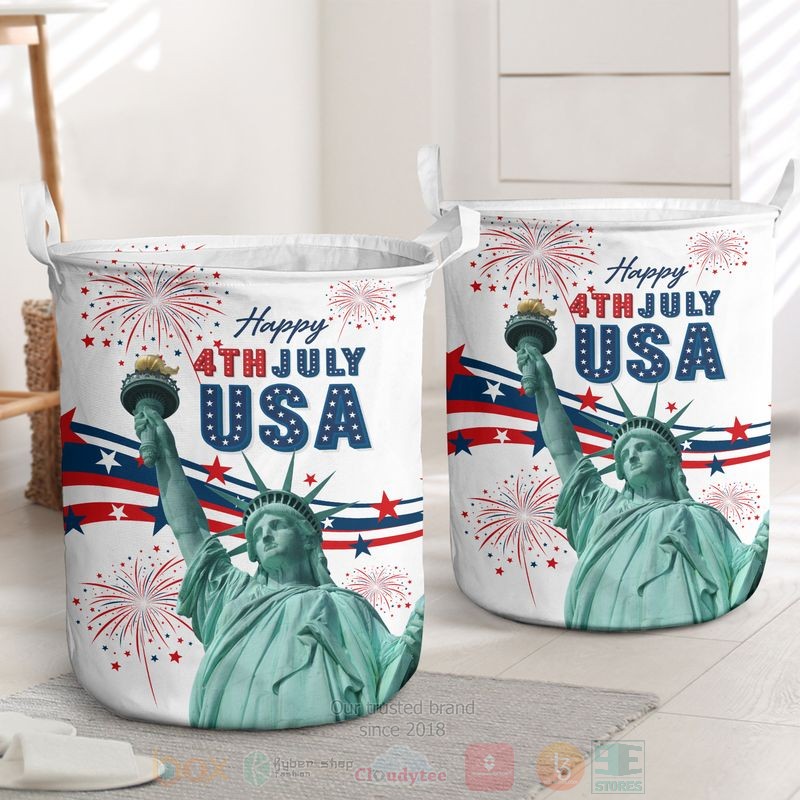 Statue_of_Liberty_Happy_4th_July_USA_Independence_Day_Laundry_Basket