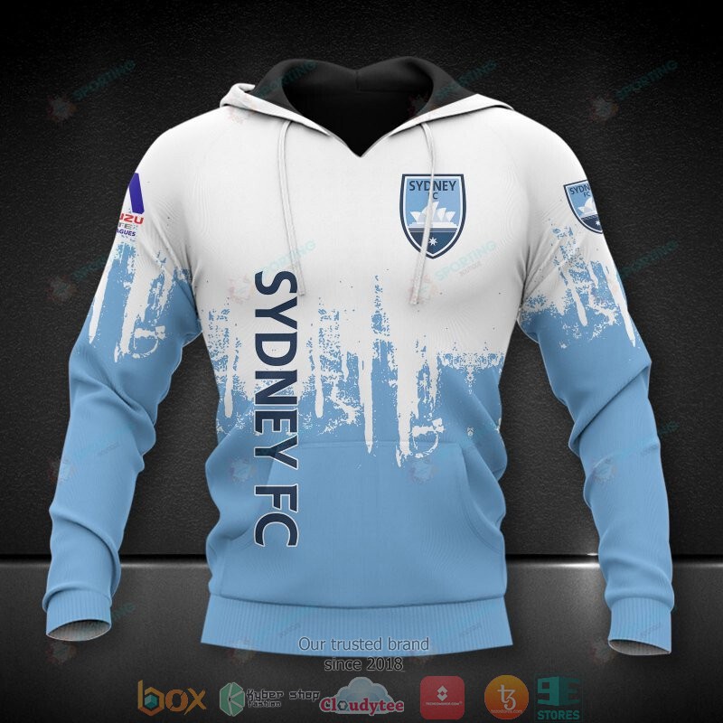 Sydney_FC_white_blue_3D_Shirt_Hoodie