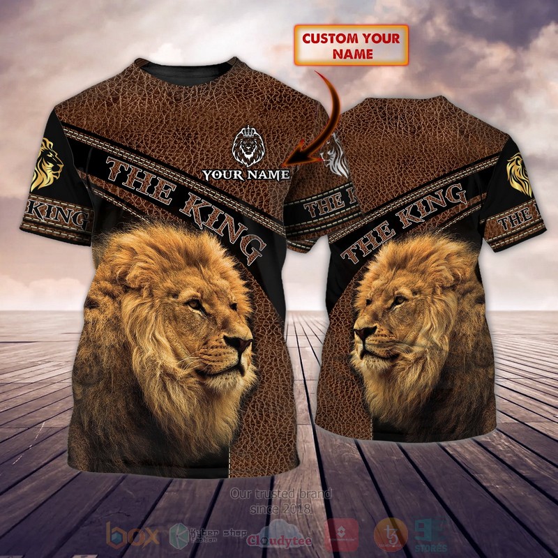 The_King_Custom_Name_Brown_T-Shirt