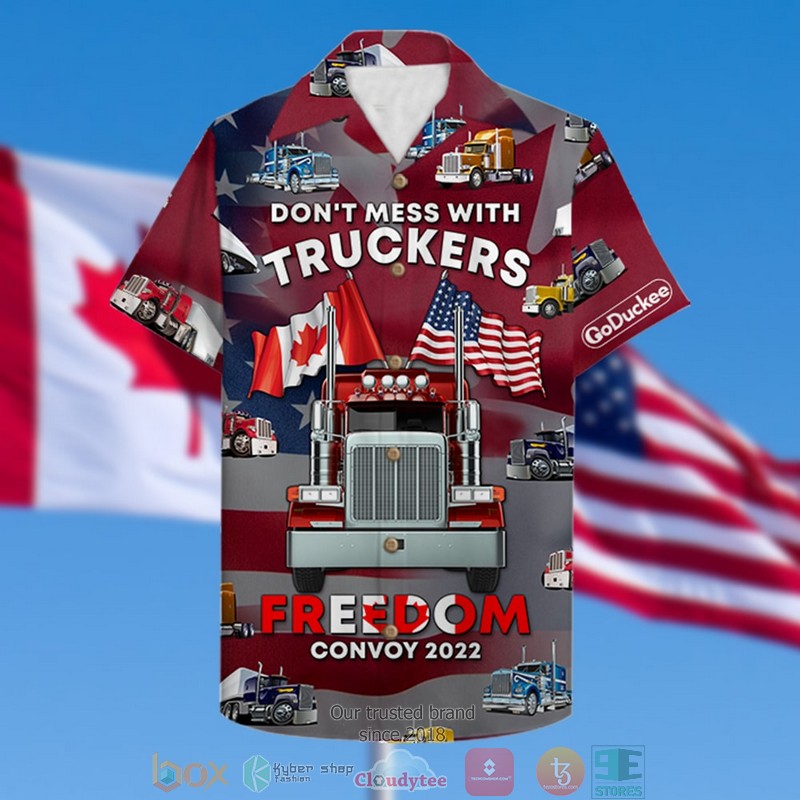 Trucker_Trucker_Dont_Mess_With_Truckers_Canada__American_Truck_Pattern_Hawaiian_Shirt_1