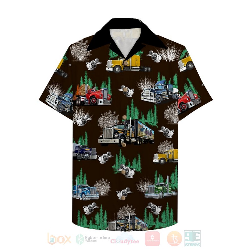 Trucker_with_semitruck_2_Hawaiian_Shirt