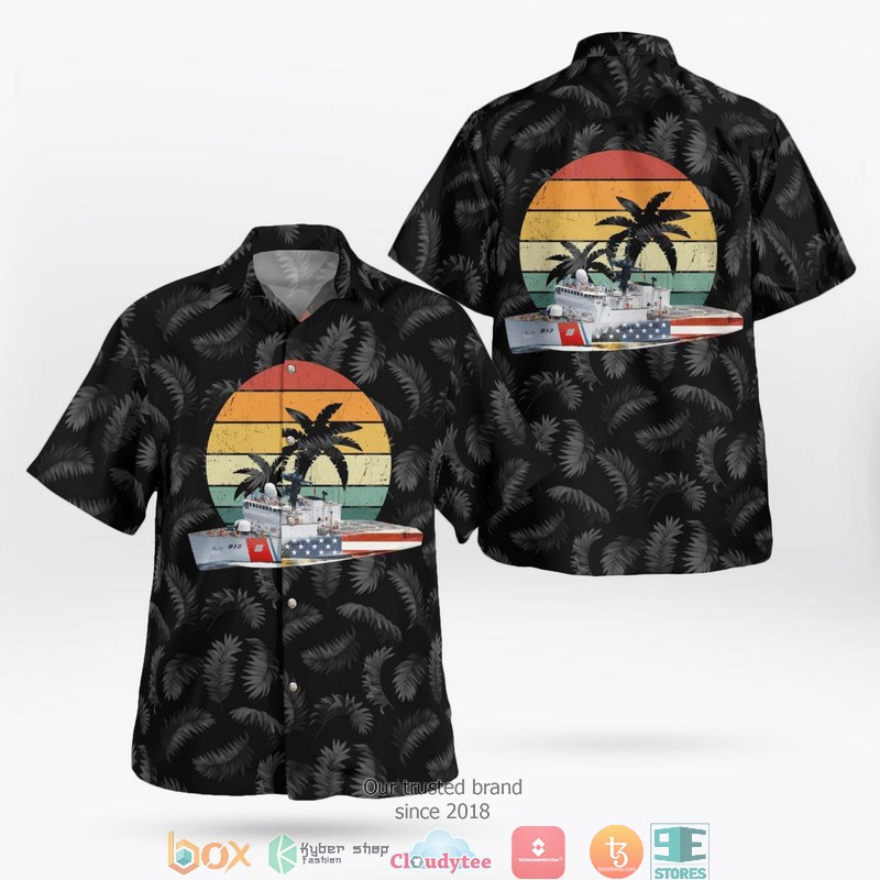 US_Coast_Guard_USCGC_Mohawk_WMEC_913_Independence_Day_Hawaiian_Shirt