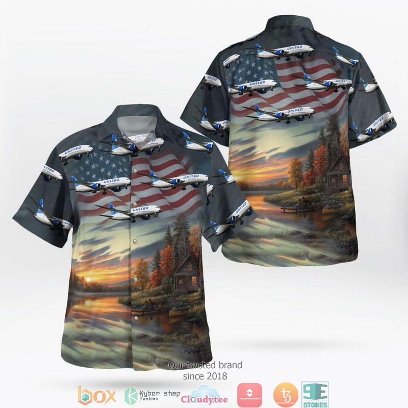 United_Airlines_Boeing_787_9_Dreamliner_Independence_Day_Hawaiian_Shirt