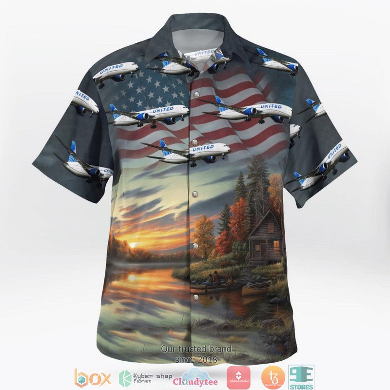 United_Airlines_Boeing_787_9_Dreamliner_Independence_Day_Hawaiian_Shirt_1